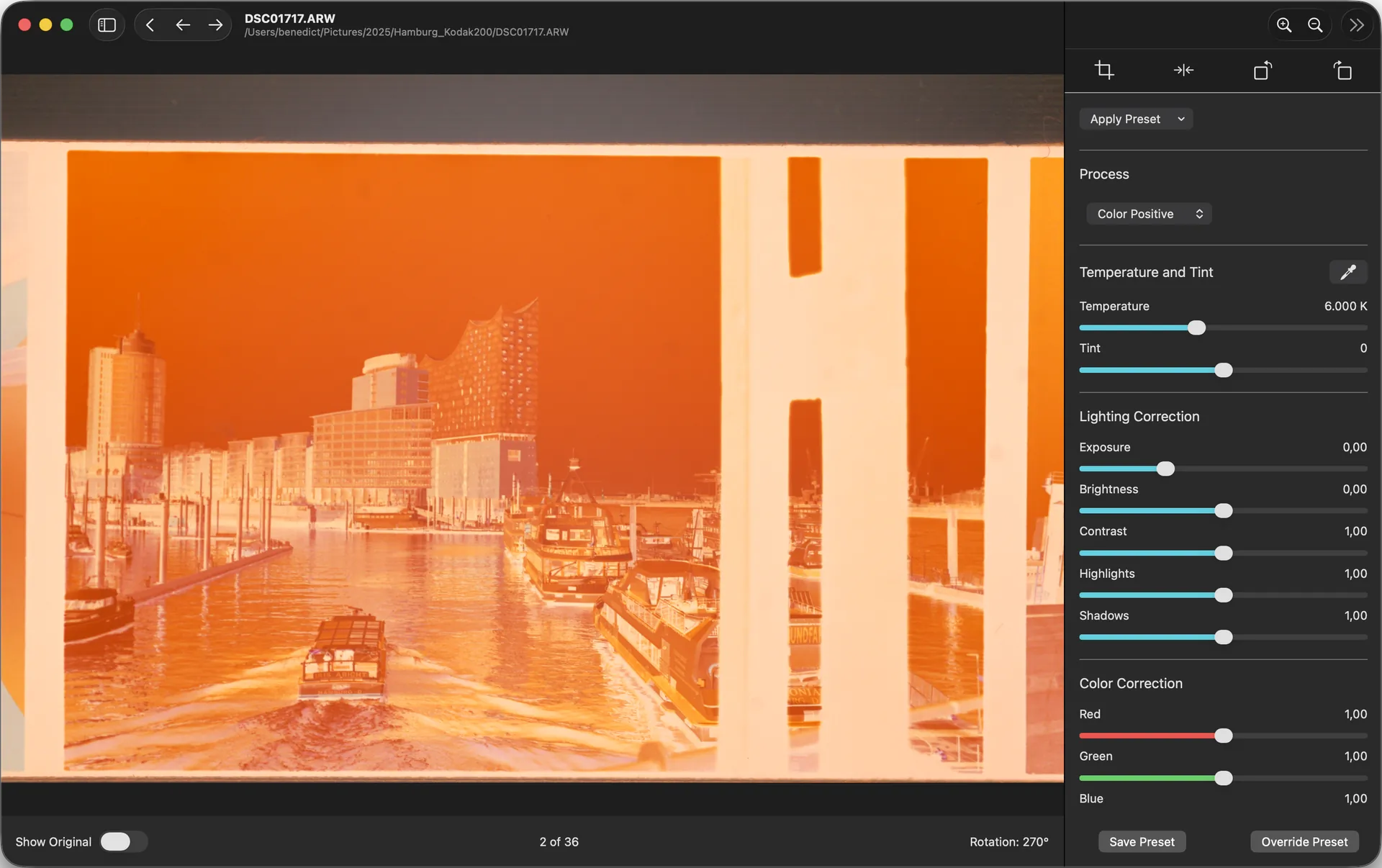 Negative scan input